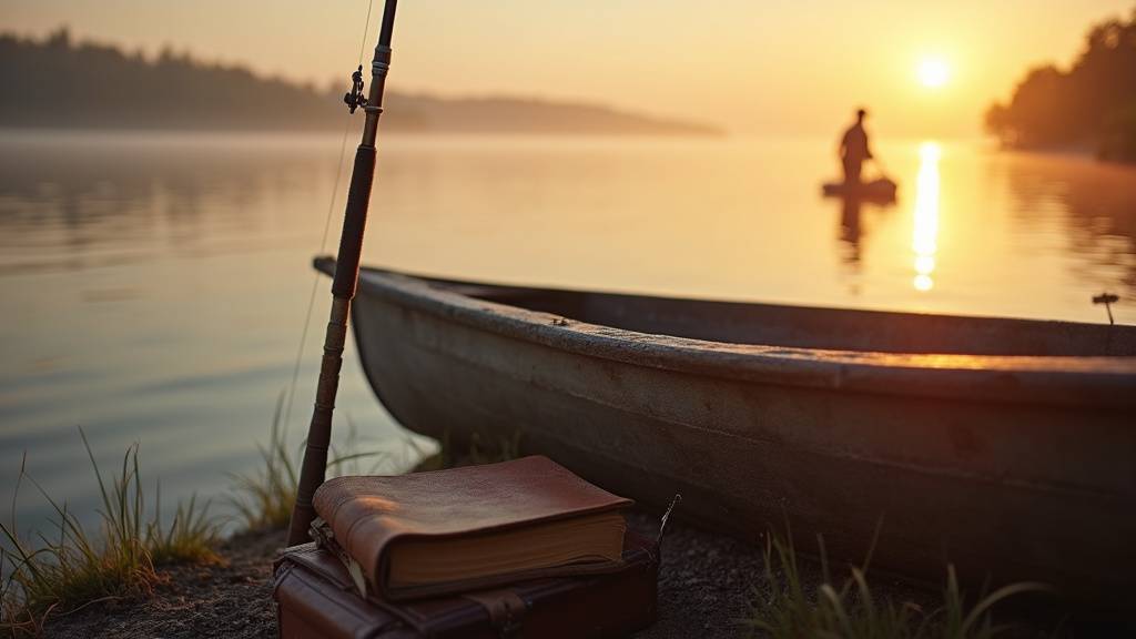 Archives anciennes d'un club de pêche avec photos jaunies et documents historiques