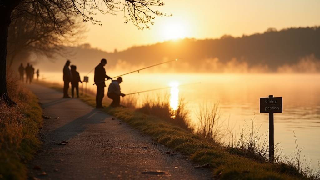 Compétition de pêche FFPS à Istres avec plusieurs pêcheurs en action sur les postes