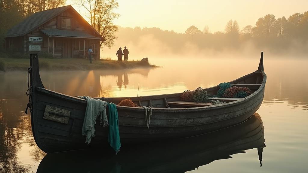 Pêcheurs autour d'une table discutant techniques et expériences