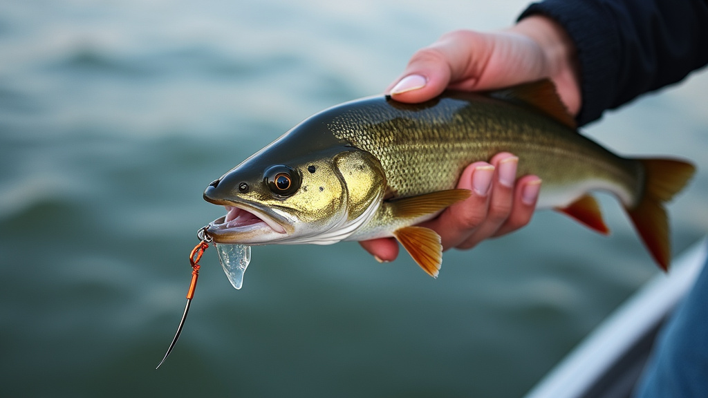 Collection de leurres rigides de type jerkbait et crankbait disposés sur une surface noire