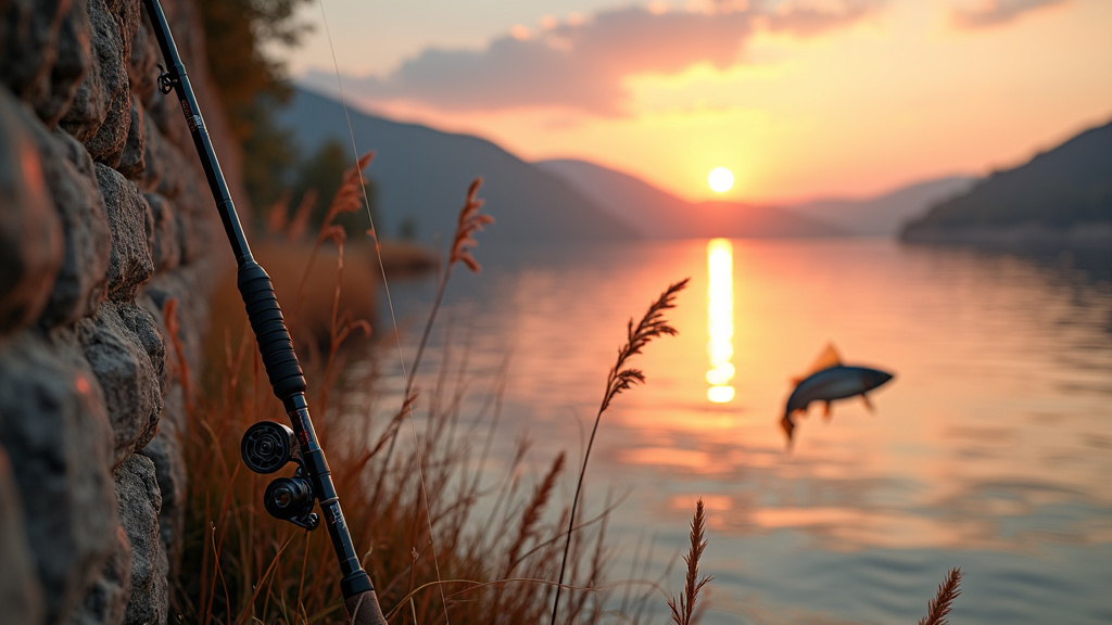 Pêcheur expérimenté sur les berges de l'étang de Berre avec du matériel professionnel