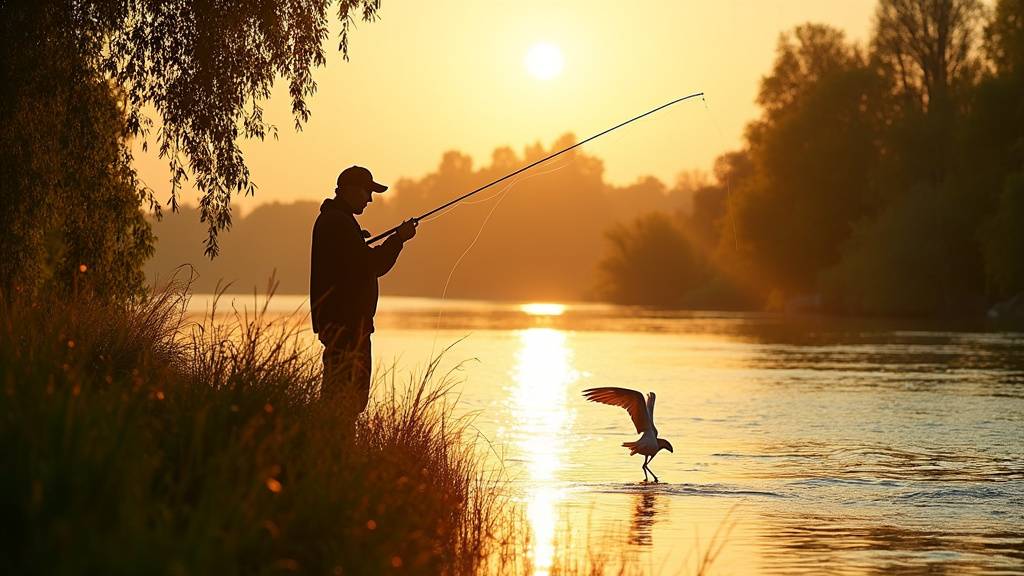 Zone de pêche sur la Loire avec différents types de berges et courants d'eau