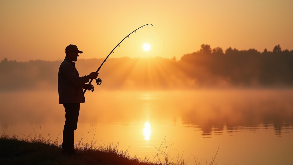 Pêcheur en kayak en mer agitée, canne à la main, démontrant l'effort physique requis