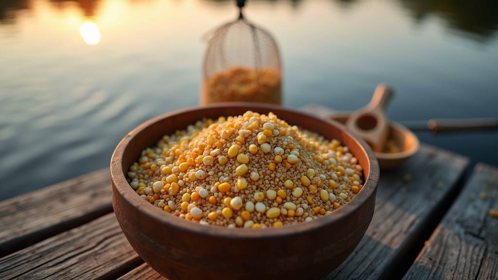 Pêche au gardon avec amorce sur les berges d'un étang en Bourgogne